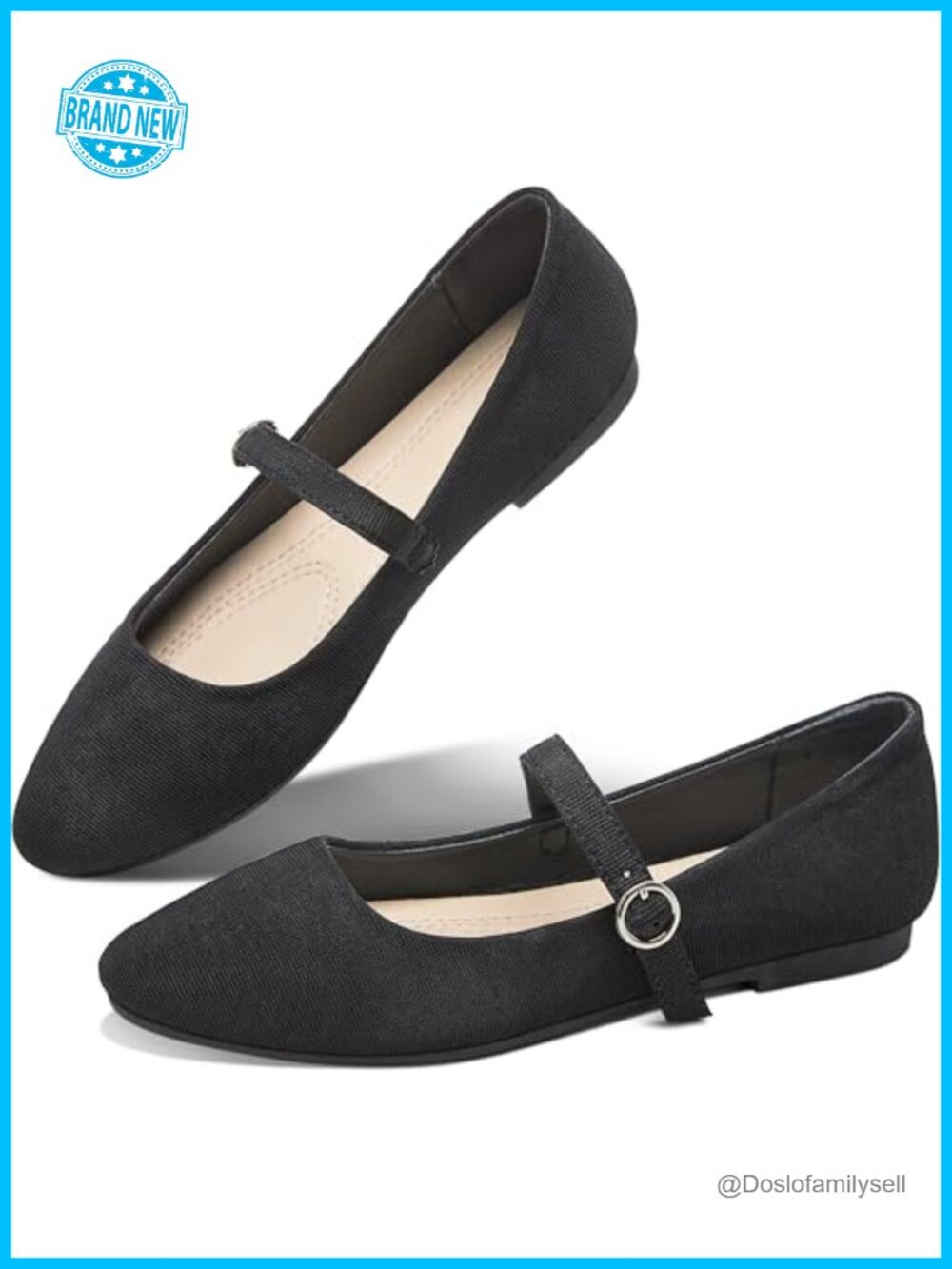 Mary Jane Flat Round Toe Ballet Flats Fabric Business Comfortable Dressy